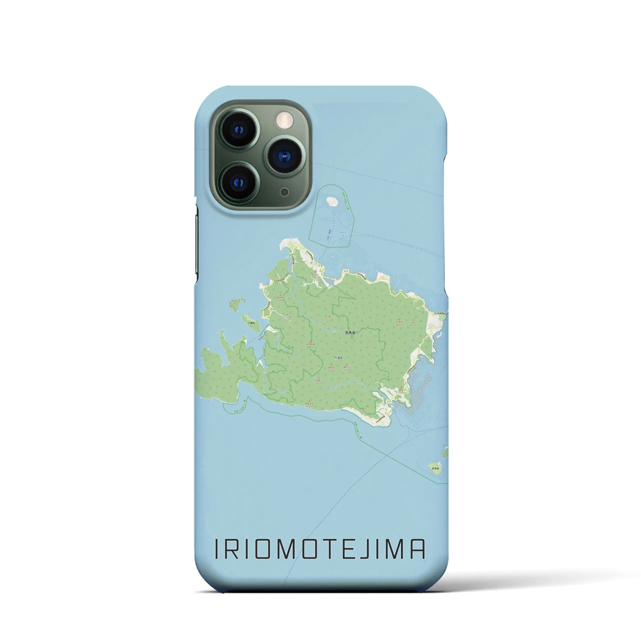 【西表島】地図柄iPhoneケース（バックカバータイプ・ナチュラル）iPhone 11 Pro 用
