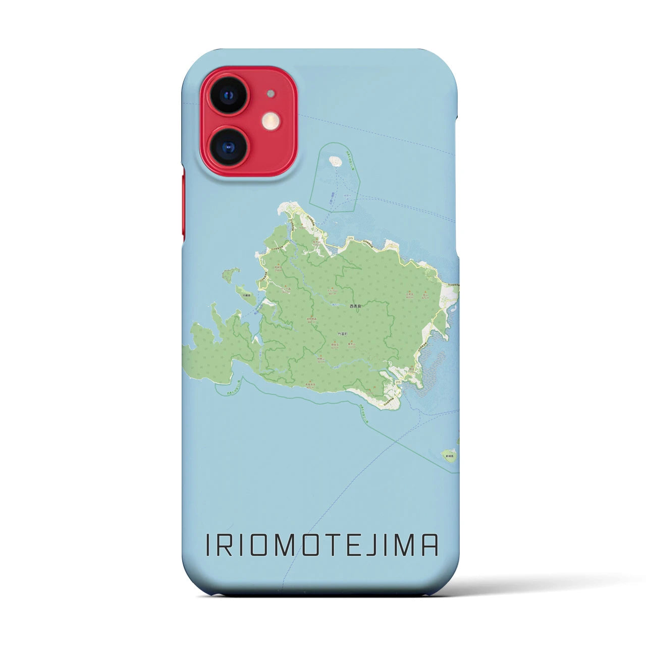 【西表島】地図柄iPhoneケース（バックカバータイプ・ナチュラル）iPhone 11 用