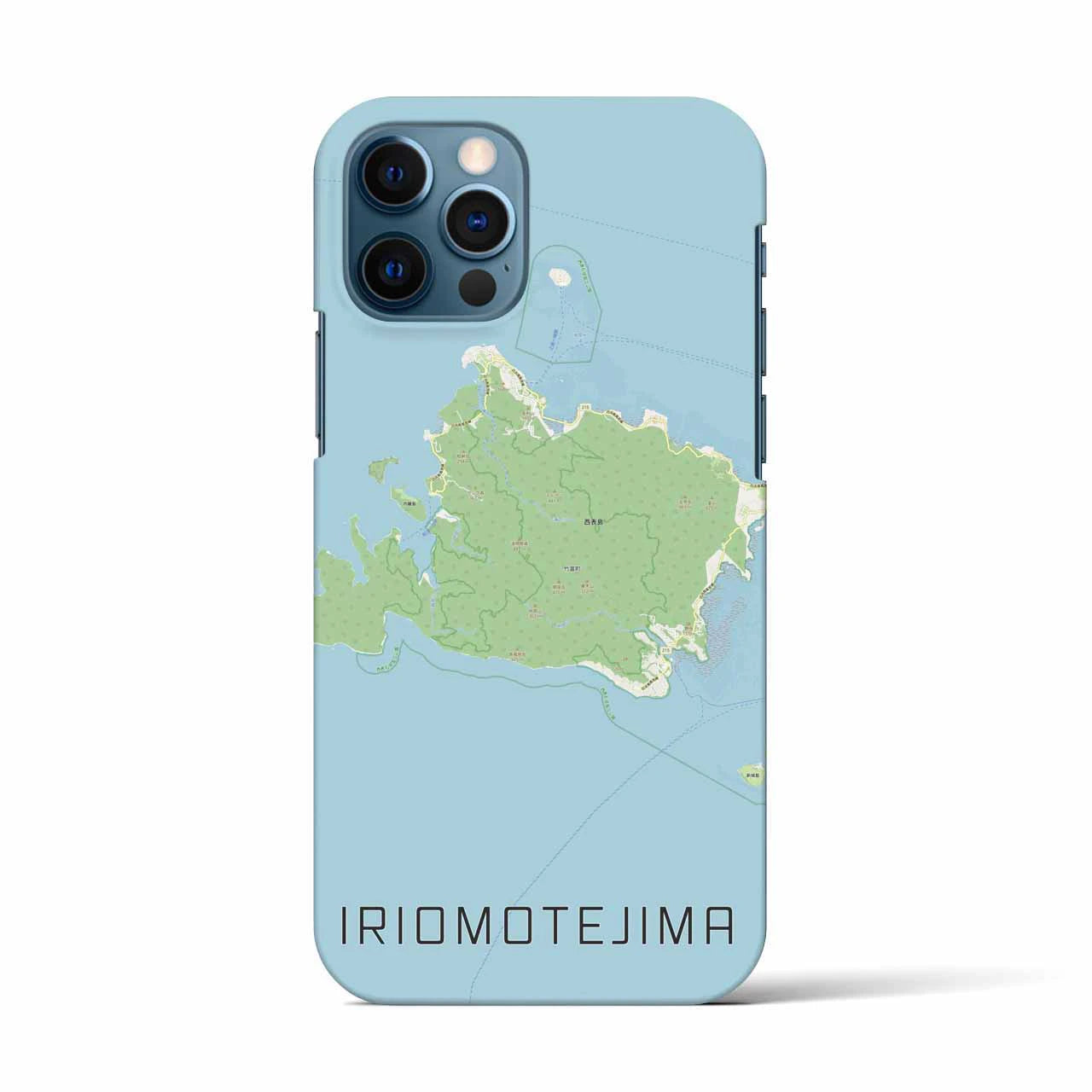 【西表島】地図柄iPhoneケース（バックカバータイプ・ナチュラル）iPhone 12 / 12 Pro 用