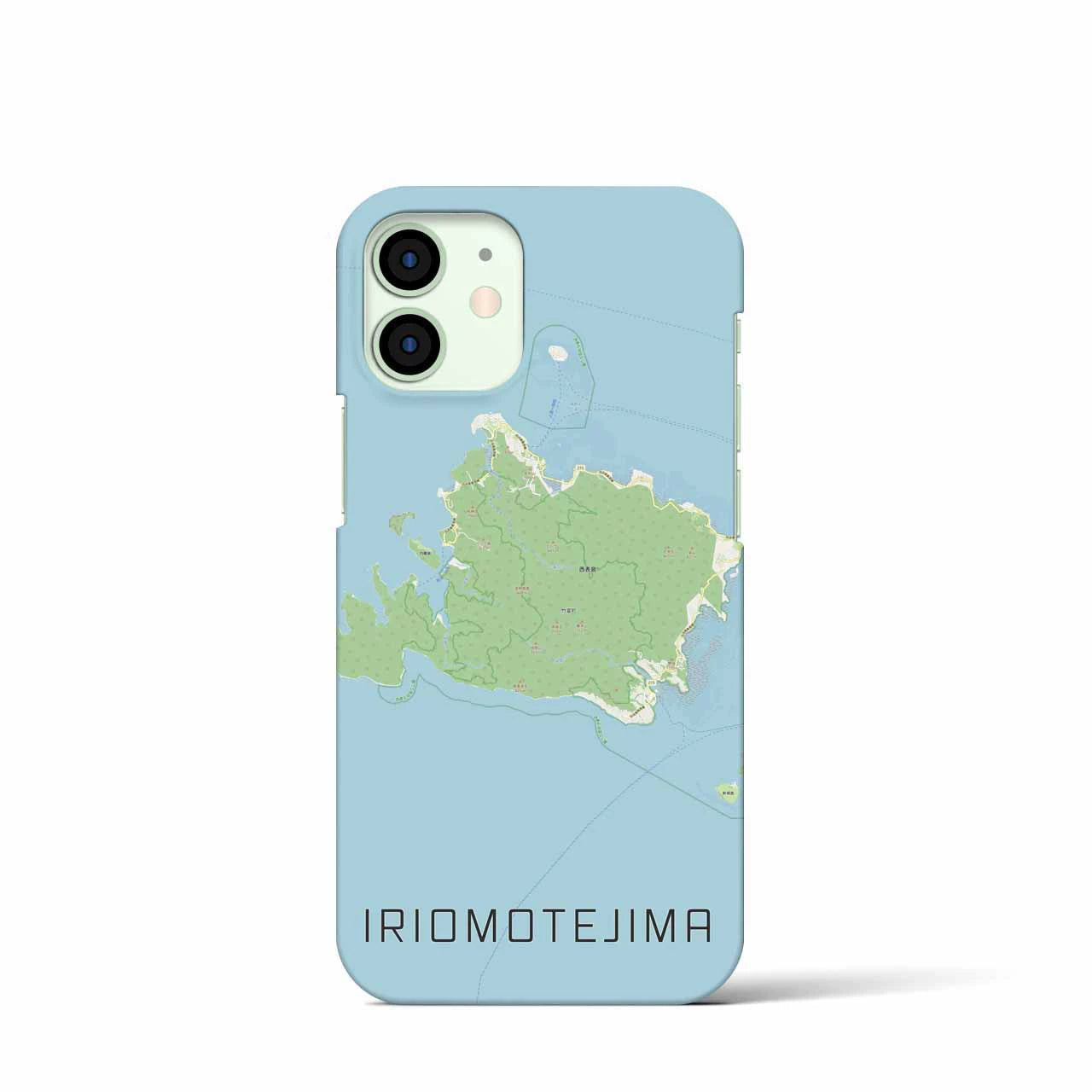 【西表島】地図柄iPhoneケース（バックカバータイプ・ナチュラル）iPhone 12 mini 用