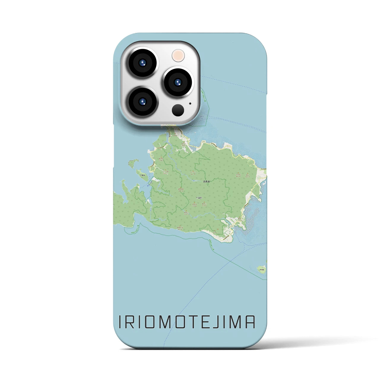 【西表島】地図柄iPhoneケース（バックカバータイプ・ナチュラル）iPhone 13 Pro 用