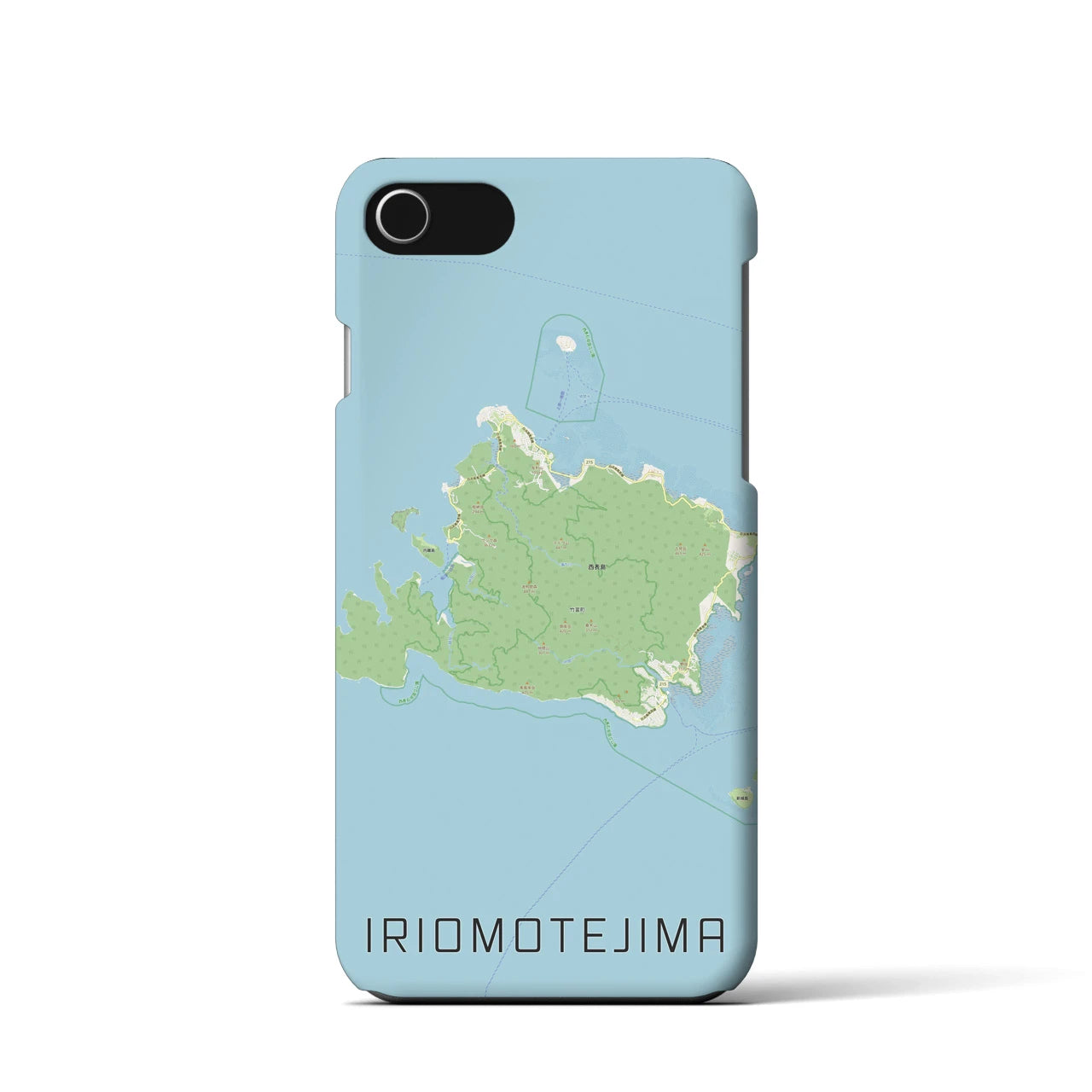 【西表島】地図柄iPhoneケース（バックカバータイプ・ナチュラル）iPhone SE（第3 / 第2世代） / 8 / 7 / 6s / 6 用