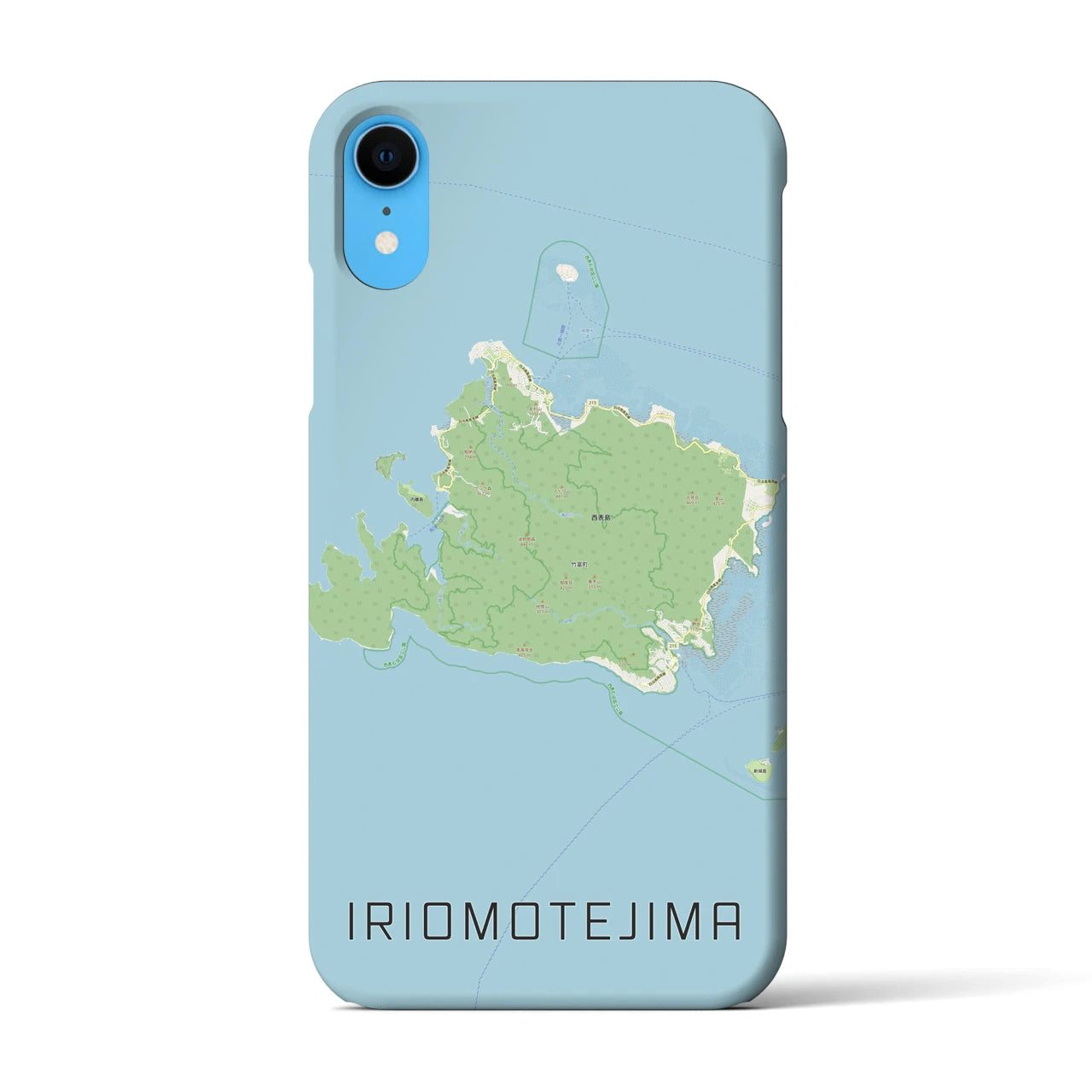 【西表島】地図柄iPhoneケース（バックカバータイプ・ナチュラル）iPhone XR 用