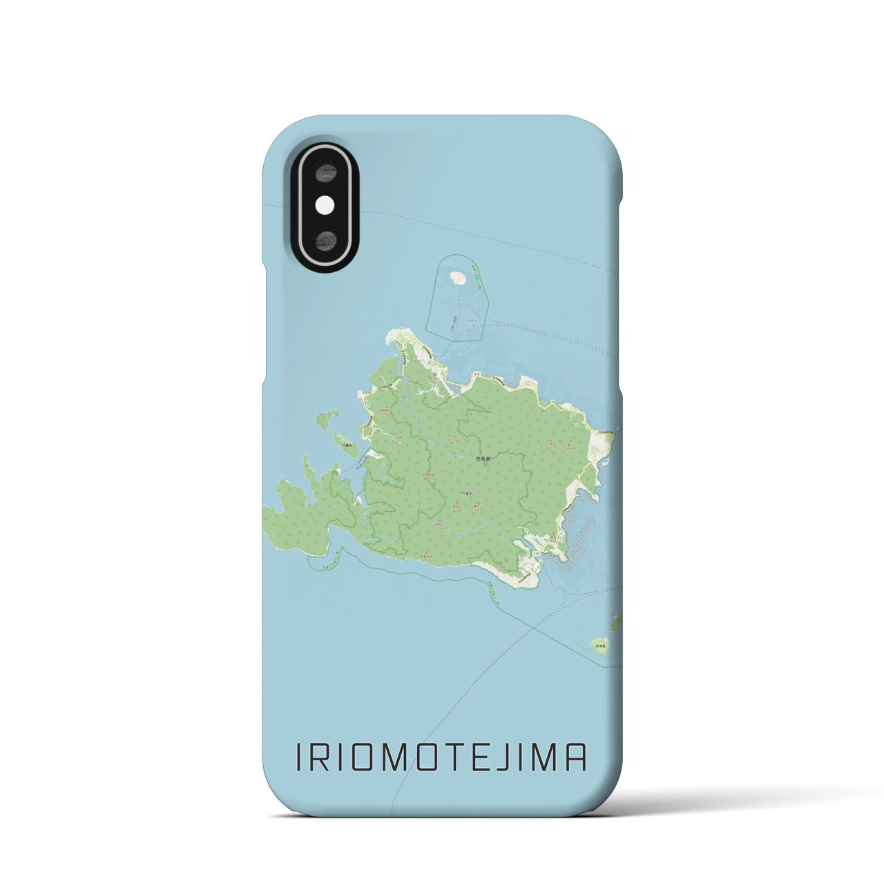 【西表島】地図柄iPhoneケース（バックカバータイプ・ナチュラル）iPhone XS / X 用