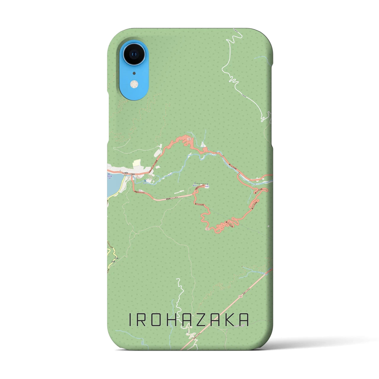 【いろは坂】地図柄iPhoneケース（バックカバータイプ・ナチュラル）iPhone XR 用