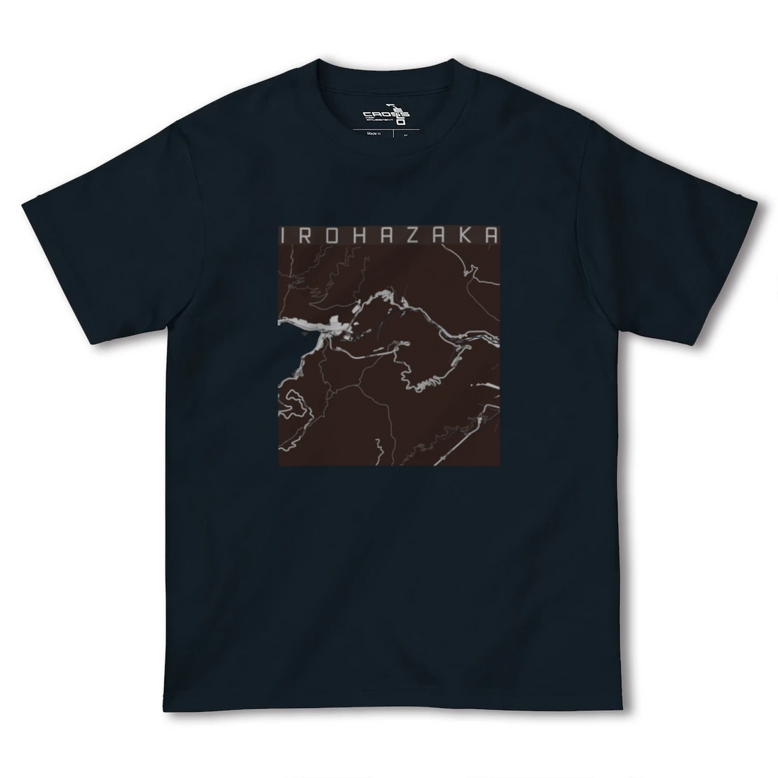 【いろは坂(栃木県)】地図柄ヘビーウェイトTシャツ