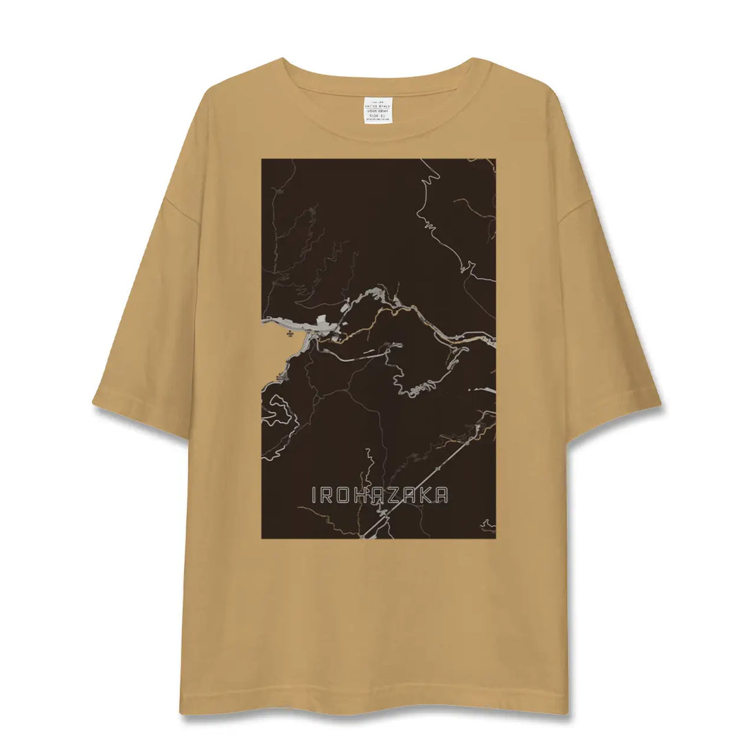 【いろは坂（栃木県）】地図柄ビッグシルエットTシャツ