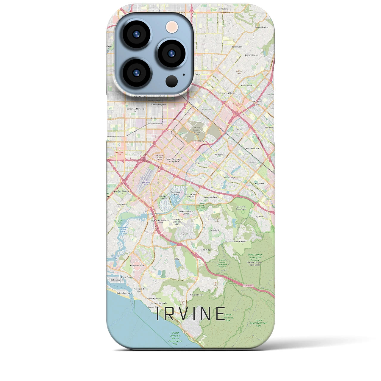 【アーバイン】地図柄iPhoneケース（バックカバータイプ・ナチュラル）iPhone 13 Pro Max 用