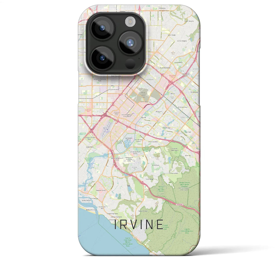 【アーバイン】地図柄iPhoneケース（バックカバータイプ・ナチュラル）iPhone 15 Pro Max 用