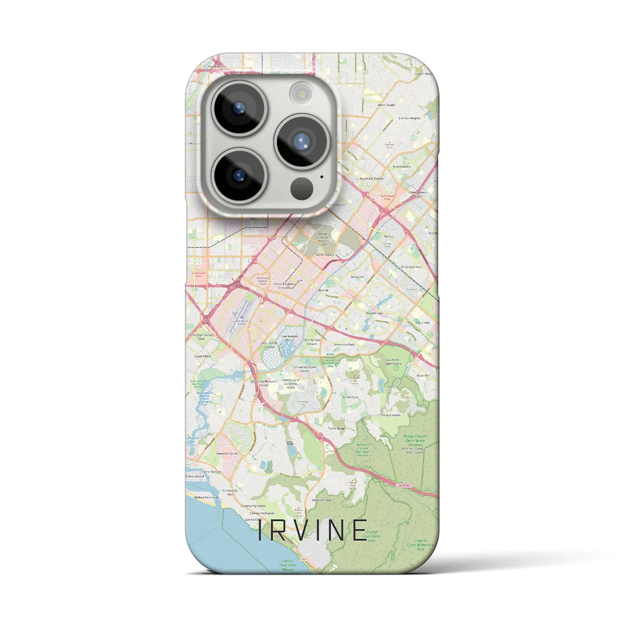 【アーバイン】地図柄iPhoneケース（バックカバータイプ・ナチュラル）iPhone 15 Pro 用