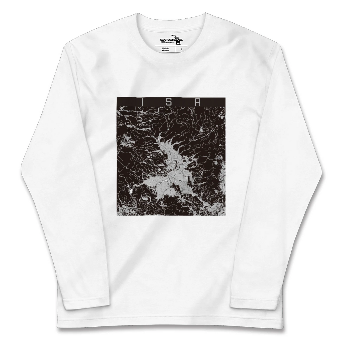 【伊佐(鹿児島県)】地図柄ロングスリーブTシャツ