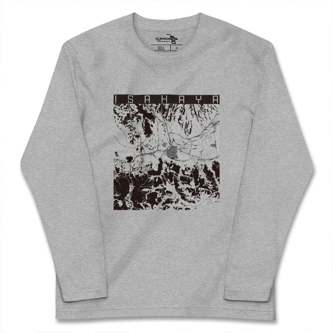 【諫早(長崎県)】地図柄ロングスリーブTシャツ