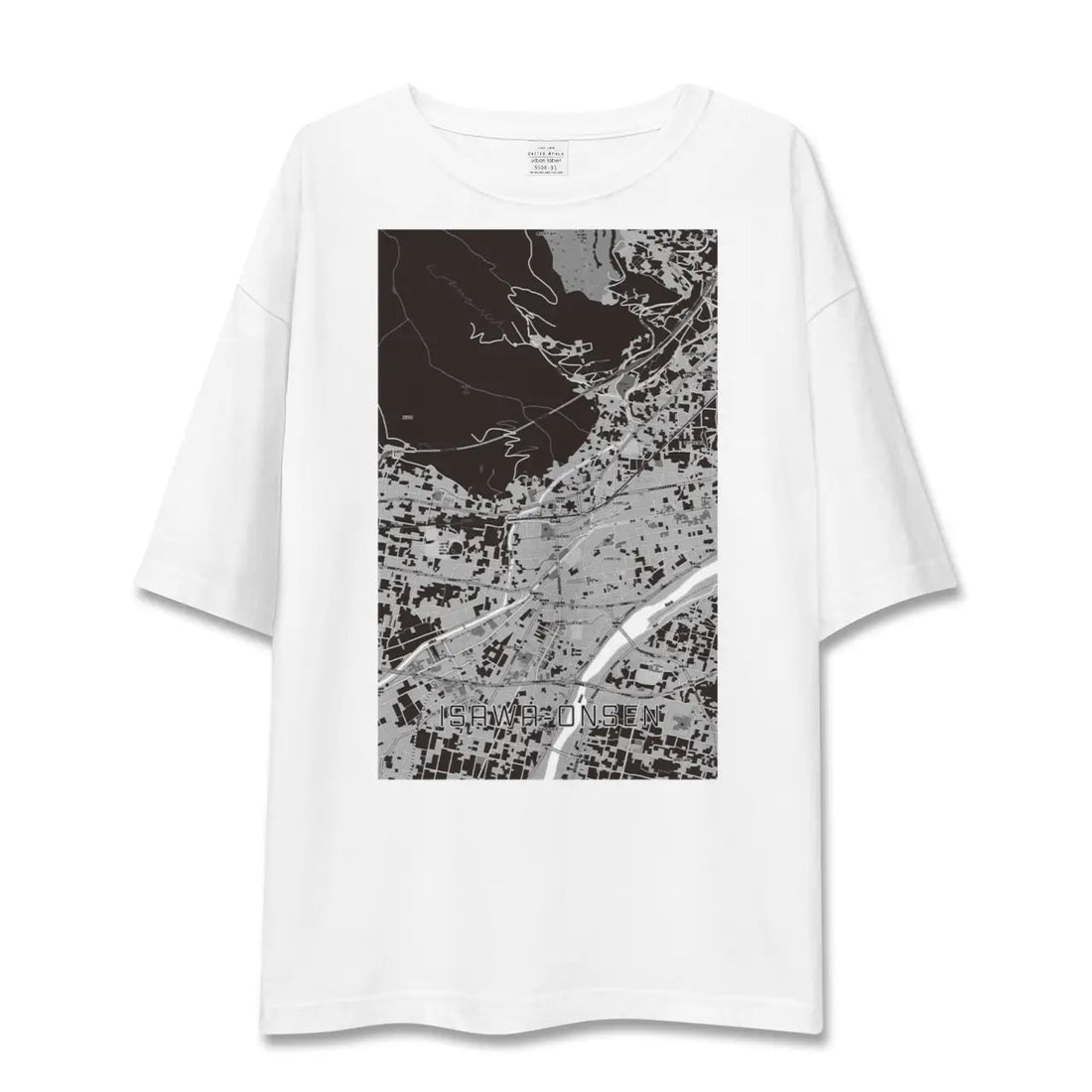 【石和温泉(山梨県)】地図柄ビッグシルエットTシャツ