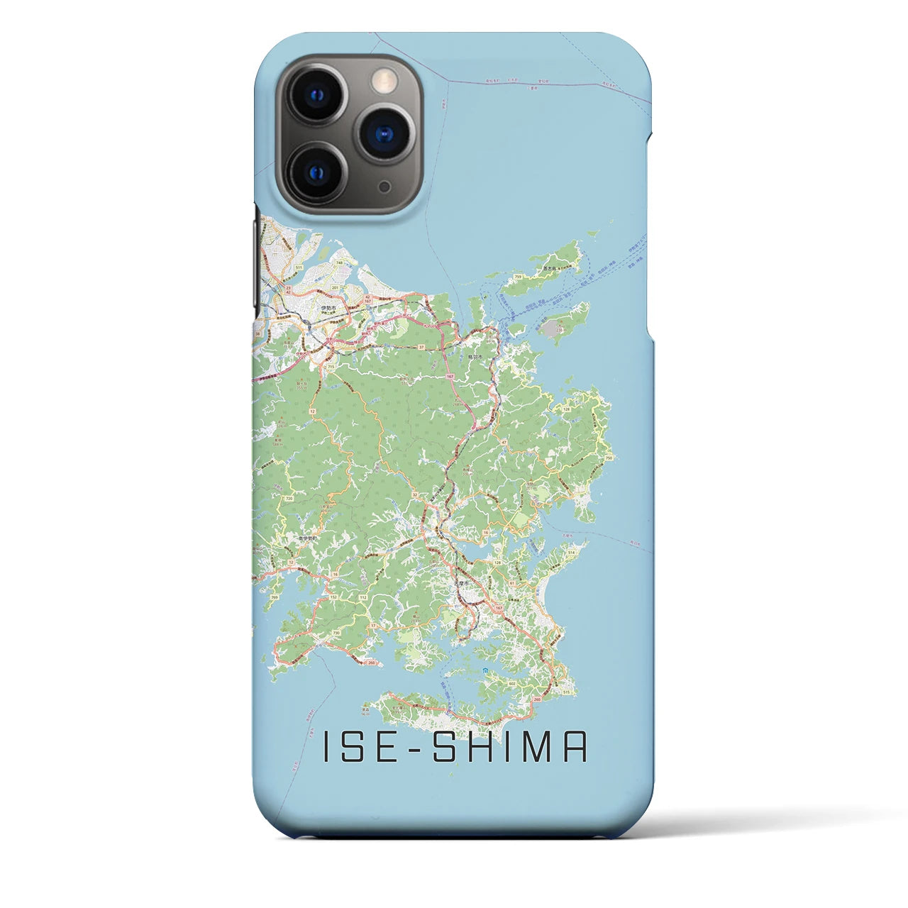 【伊勢志摩】地図柄iPhoneケース（バックカバータイプ・ナチュラル）iPhone 11 Pro Max 用