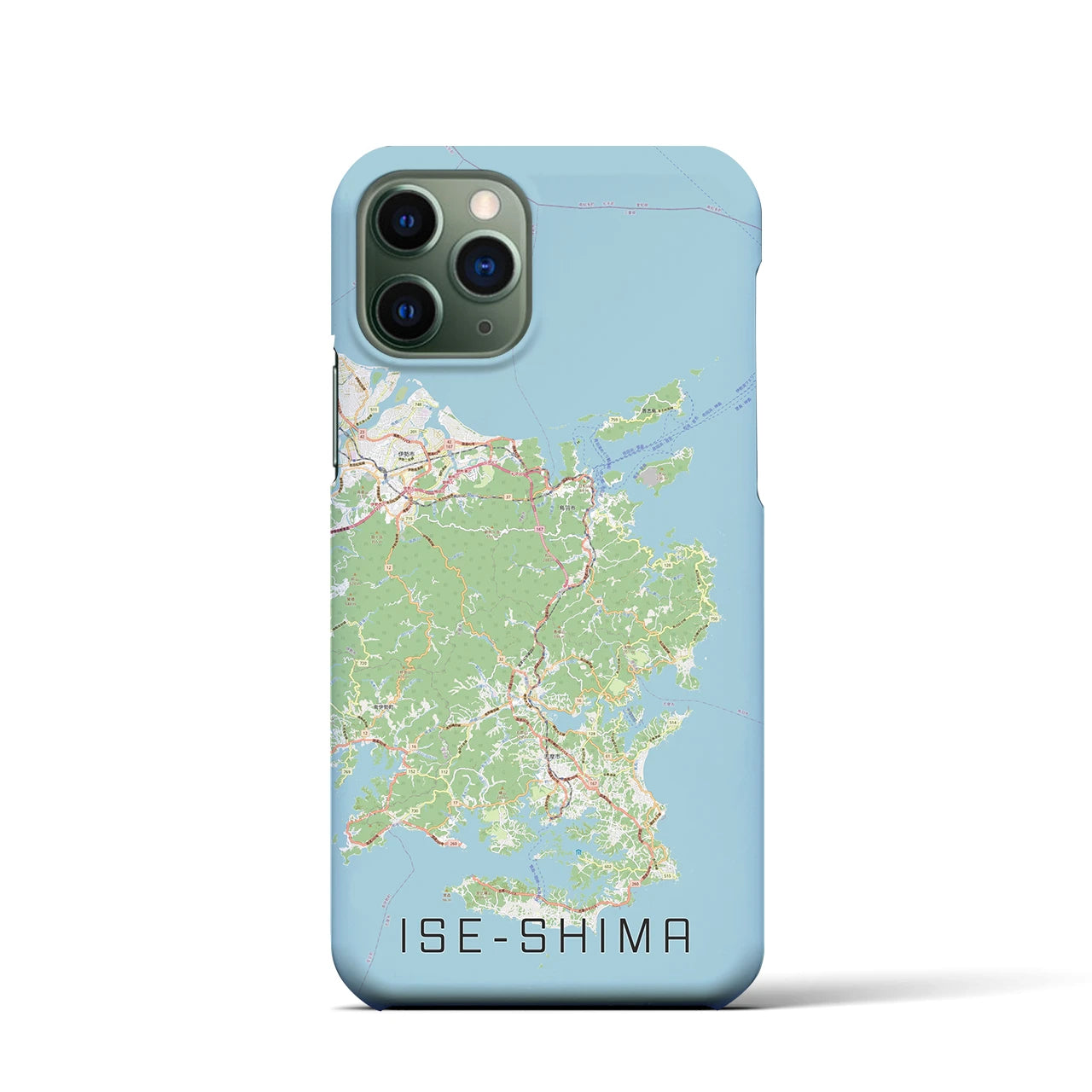 【伊勢志摩】地図柄iPhoneケース（バックカバータイプ・ナチュラル）iPhone 11 Pro 用