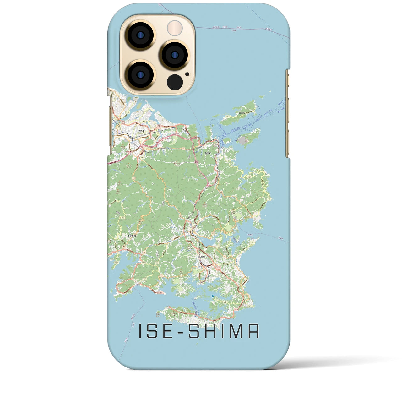 【伊勢志摩】地図柄iPhoneケース（バックカバータイプ・ナチュラル）iPhone 12 Pro Max 用