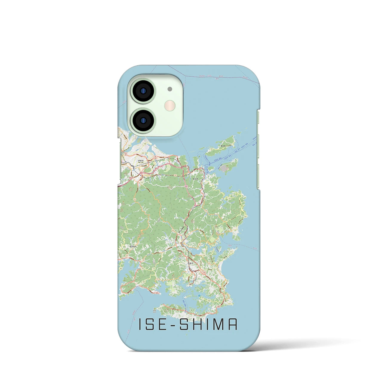 【伊勢志摩】地図柄iPhoneケース（バックカバータイプ・ナチュラル）iPhone 12 mini 用