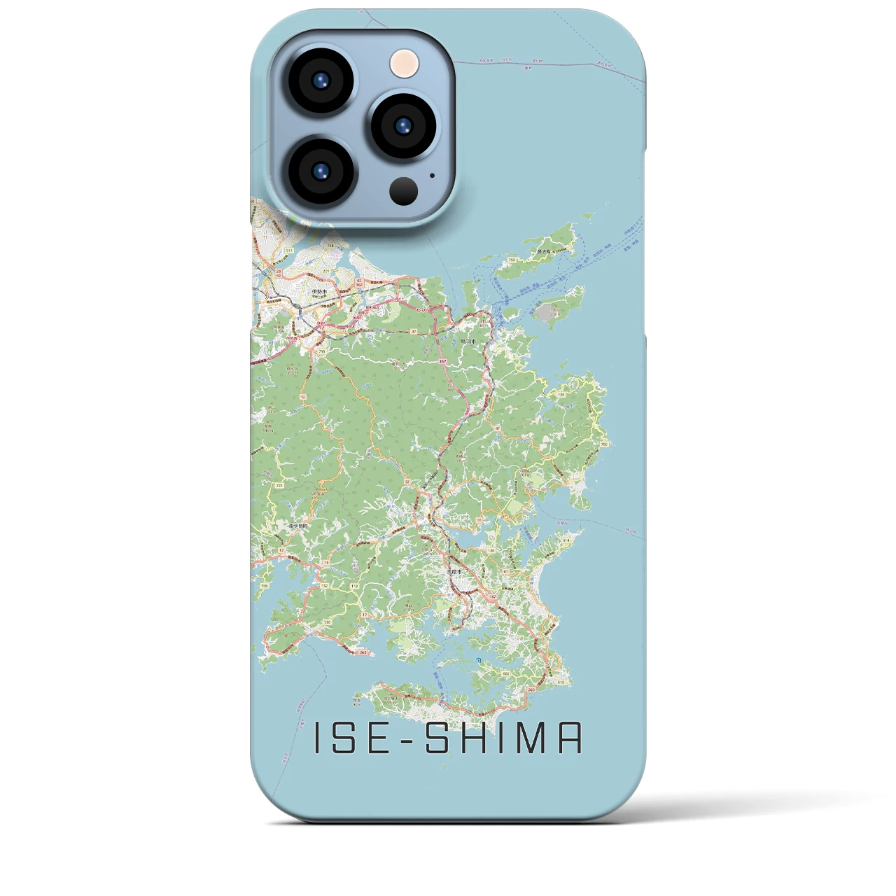 【伊勢志摩】地図柄iPhoneケース（バックカバータイプ・ナチュラル）iPhone 13 Pro Max 用