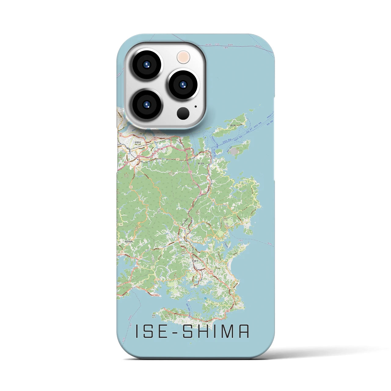 【伊勢志摩】地図柄iPhoneケース（バックカバータイプ・ナチュラル）iPhone 13 Pro 用