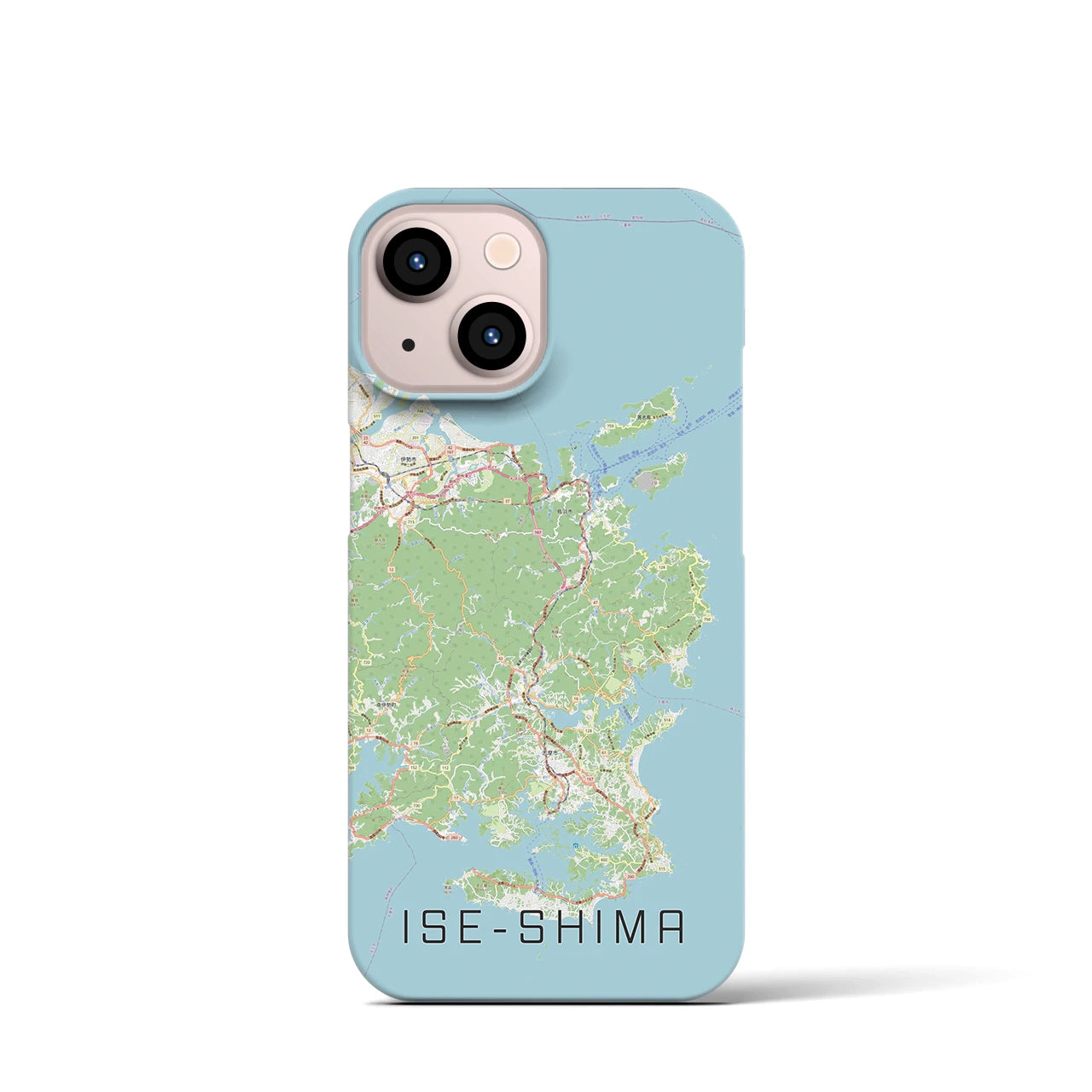 【伊勢志摩】地図柄iPhoneケース（バックカバータイプ・ナチュラル）iPhone 13 mini 用