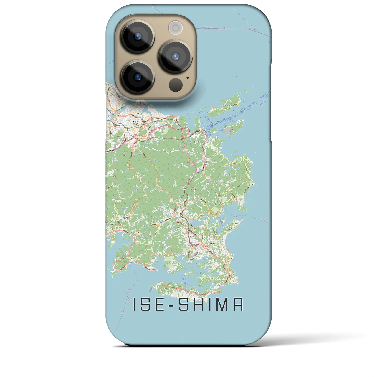 【伊勢志摩】地図柄iPhoneケース（バックカバータイプ・ナチュラル）iPhone 14 Pro Max 用