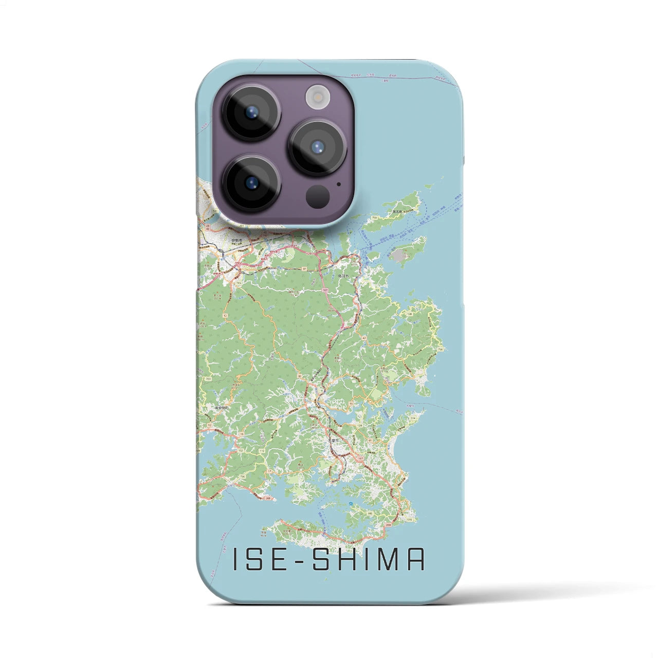 【伊勢志摩】地図柄iPhoneケース（バックカバータイプ・ナチュラル）iPhone 14 Pro 用
