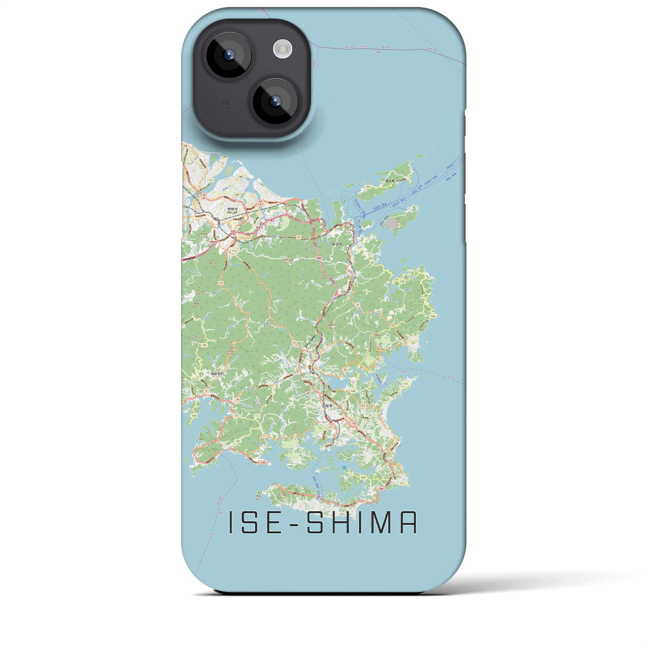 【伊勢志摩】地図柄iPhoneケース（バックカバータイプ・ナチュラル）iPhone 14 Plus 用