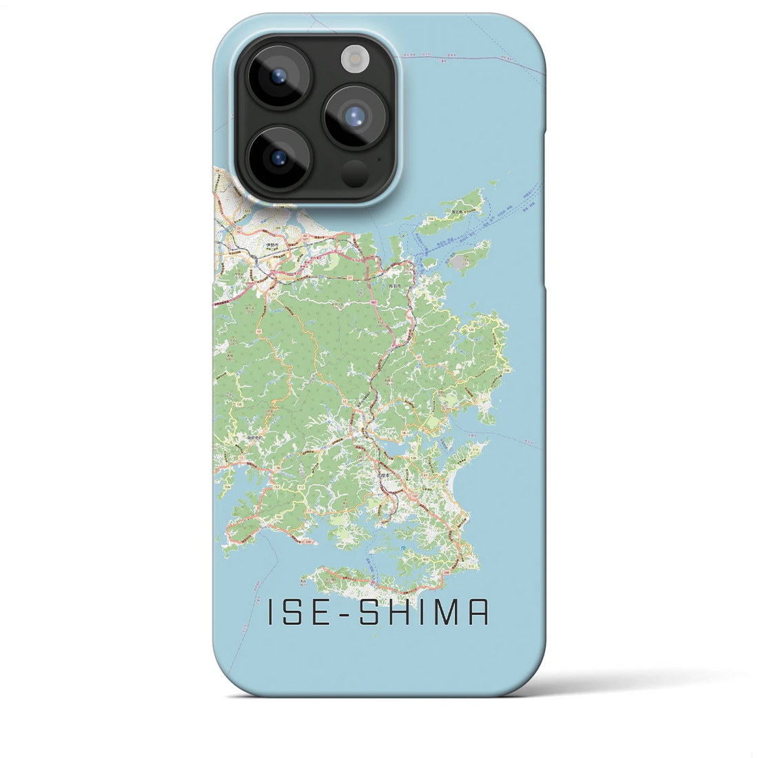 【伊勢志摩】地図柄iPhoneケース（バックカバータイプ・ナチュラル）iPhone 15 Pro Max 用