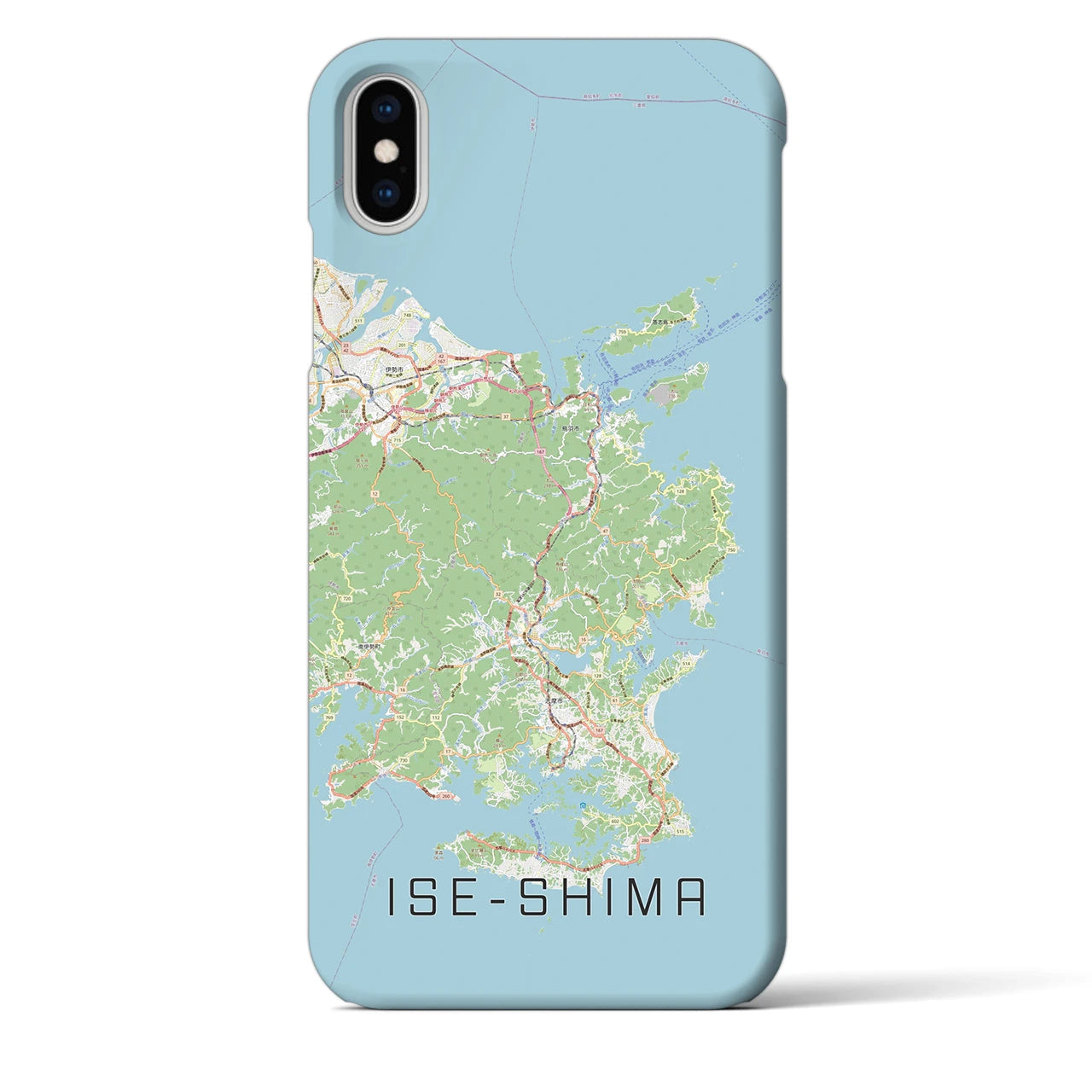 【伊勢志摩】地図柄iPhoneケース（バックカバータイプ・ナチュラル）iPhone XS Max 用