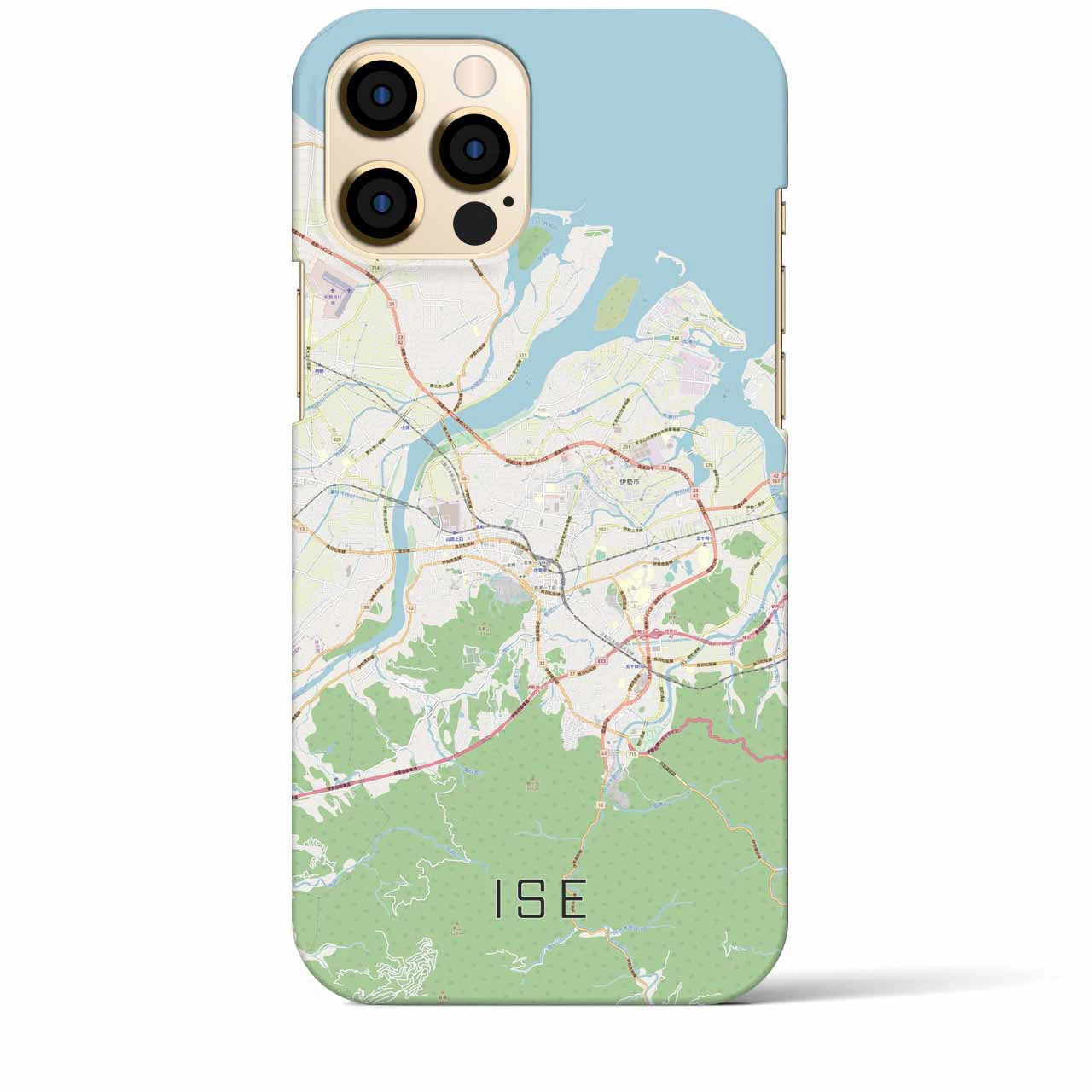 【伊勢】地図柄iPhoneケース（バックカバータイプ・ナチュラル）iPhone 12 Pro Max 用