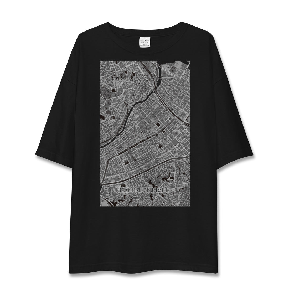 【伊勢佐木長者町(神奈川県)】地図柄ビッグシルエットTシャツ