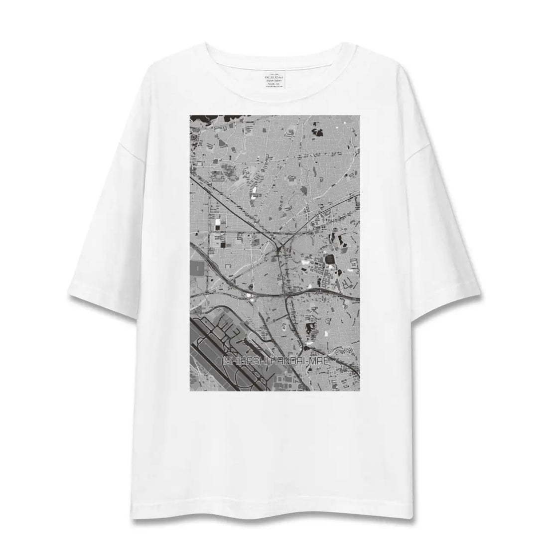 【石橋阪大前(大阪府)】地図柄ビッグシルエットTシャツ