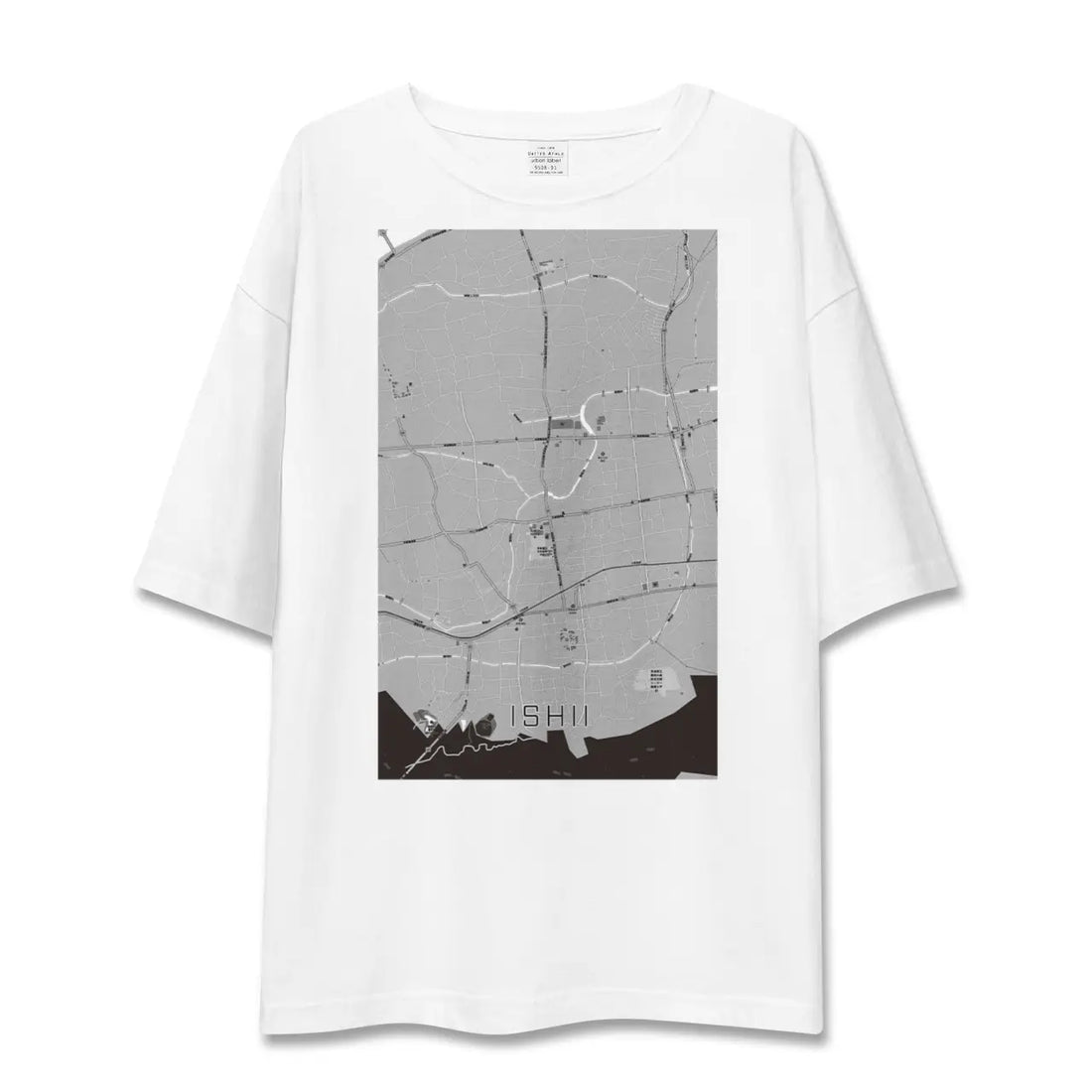 【石井(徳島県)】地図柄ビッグシルエットTシャツ