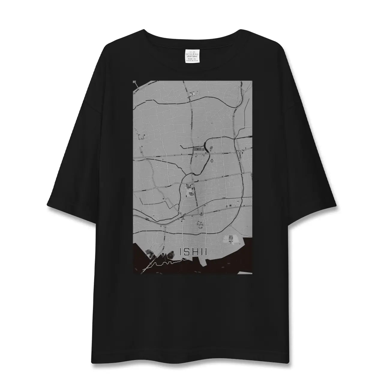 【石井（徳島県）】地図柄ビッグシルエットTシャツ