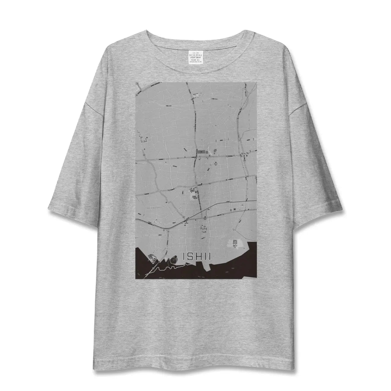 【石井（徳島県）】地図柄ビッグシルエットTシャツ