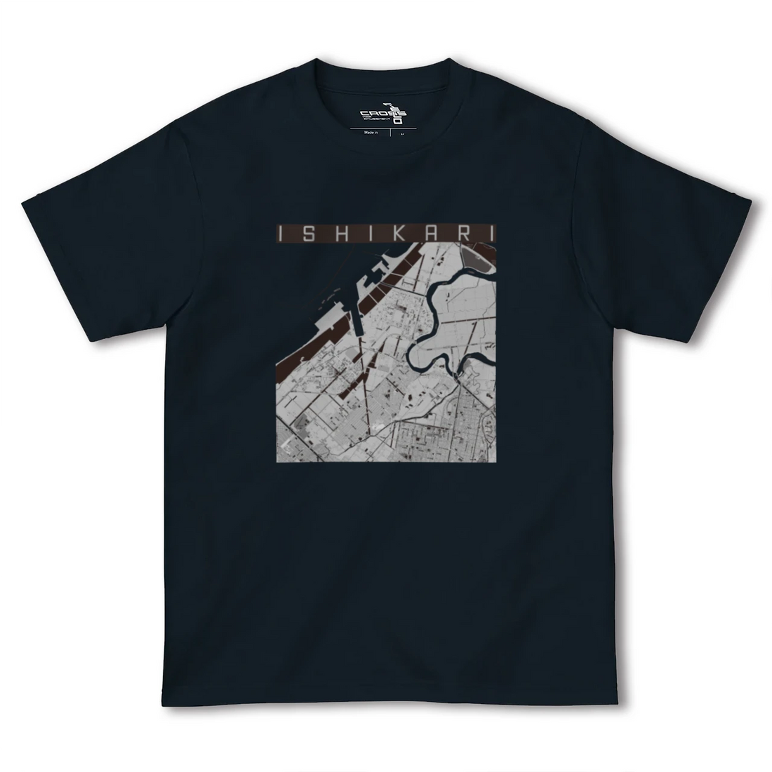 【石狩（北海道）】地図柄ヘビーウェイトTシャツ