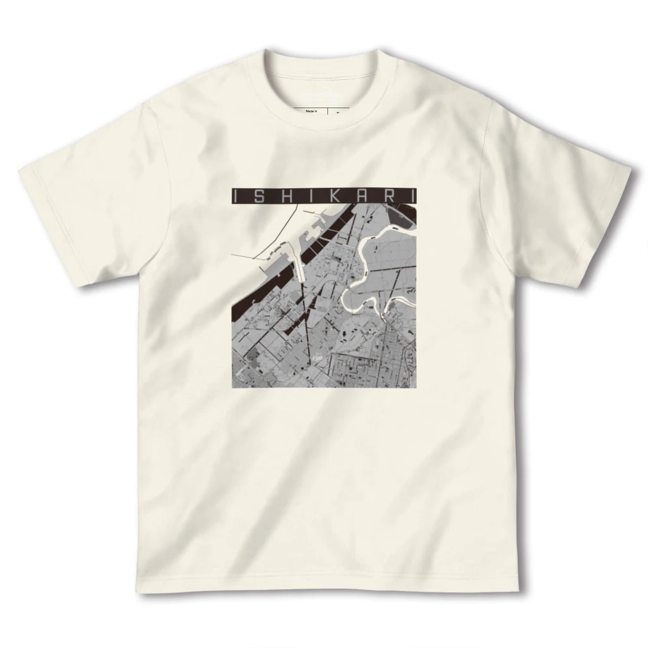 【石狩（北海道）】地図柄ヘビーウェイトTシャツ