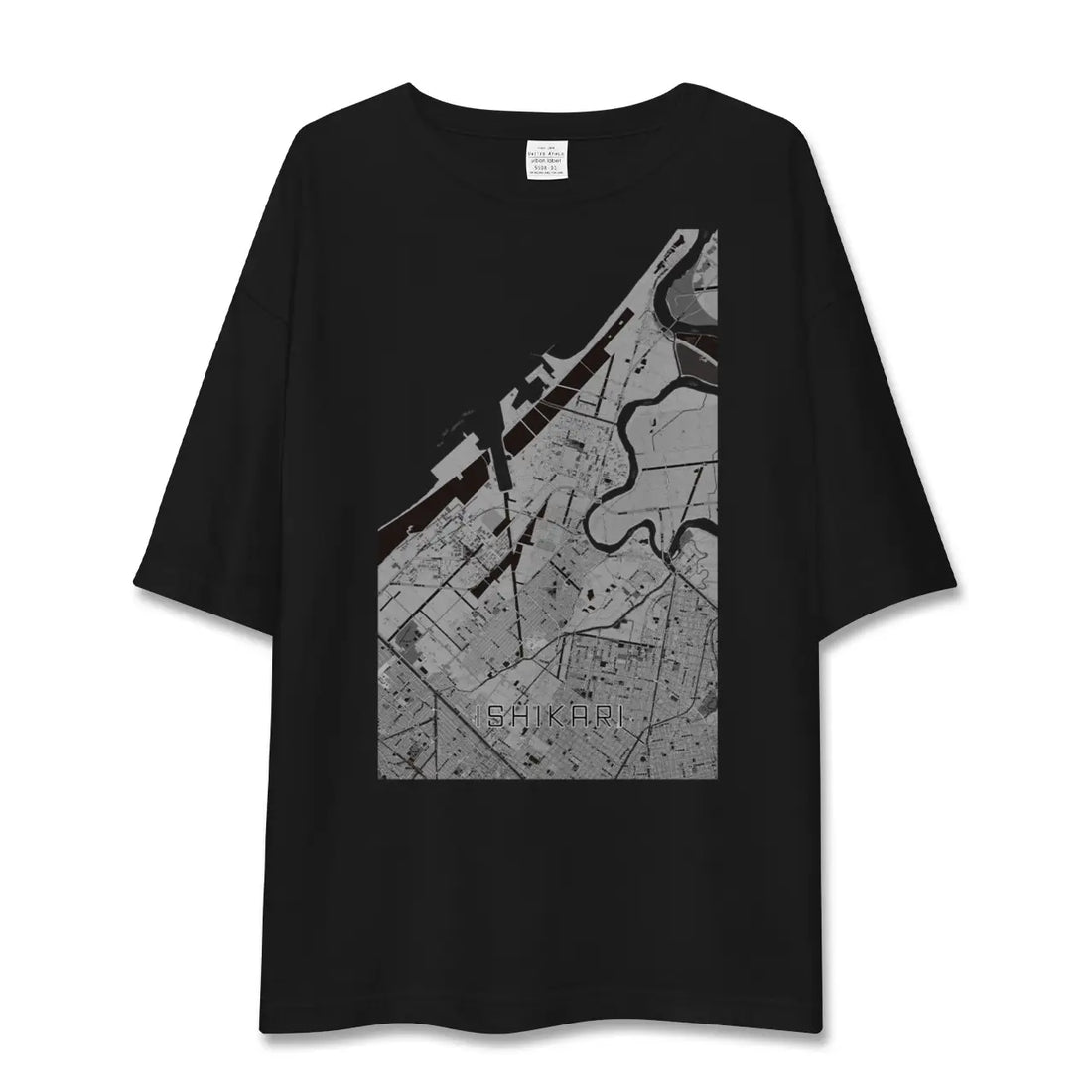 【石狩(北海道)】地図柄ビッグシルエットTシャツ