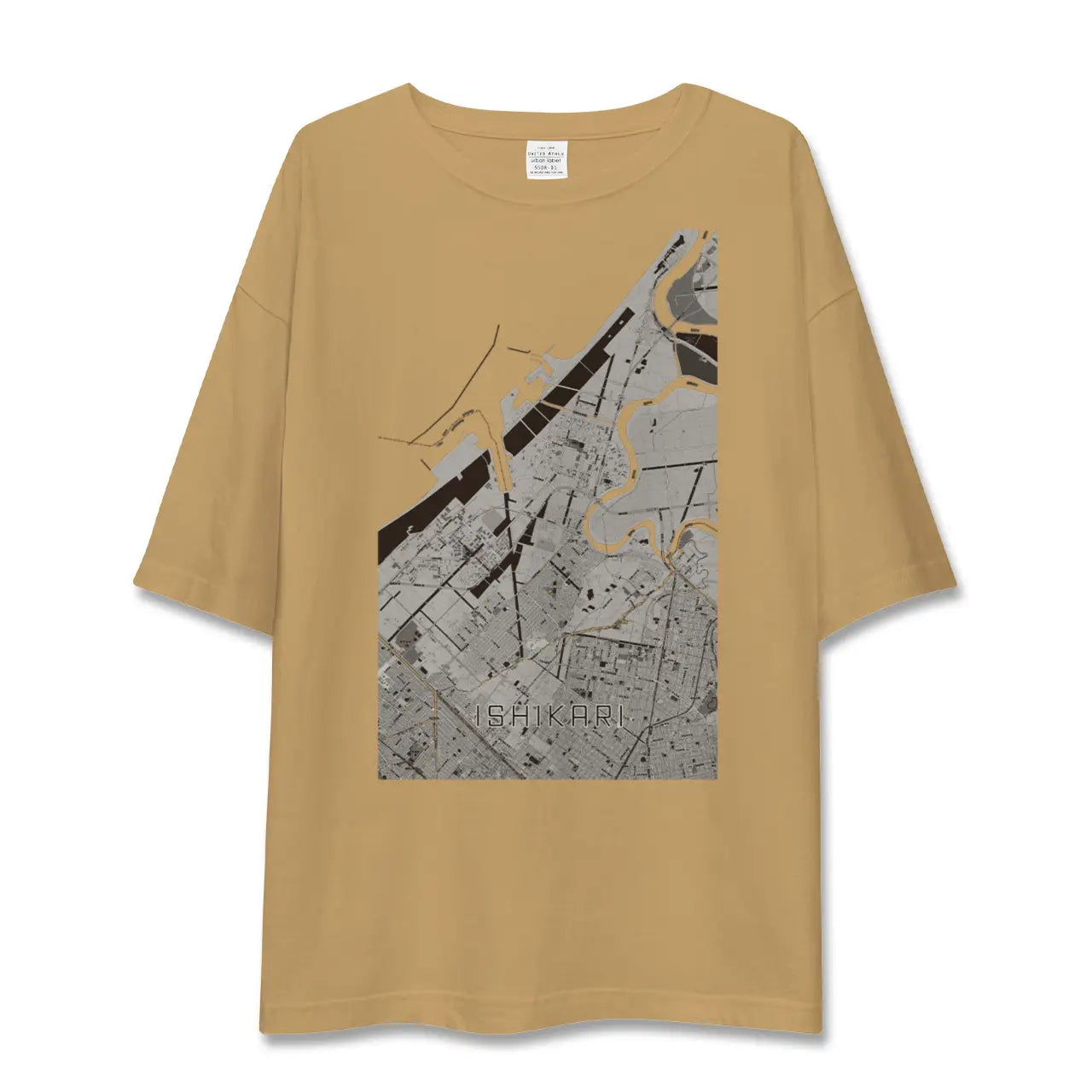 【石狩（北海道）】地図柄ビッグシルエットTシャツ
