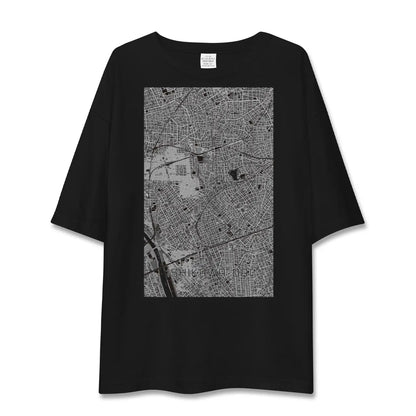 【石川台（東京都）】地図柄ビッグシルエットTシャツ