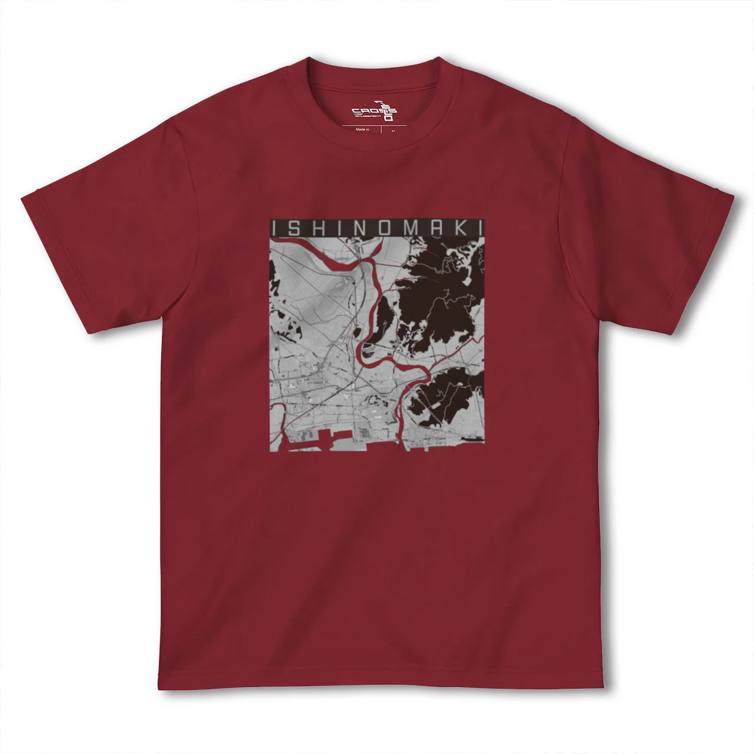 【石巻(宮城県)】地図柄ヘビーウェイトTシャツ