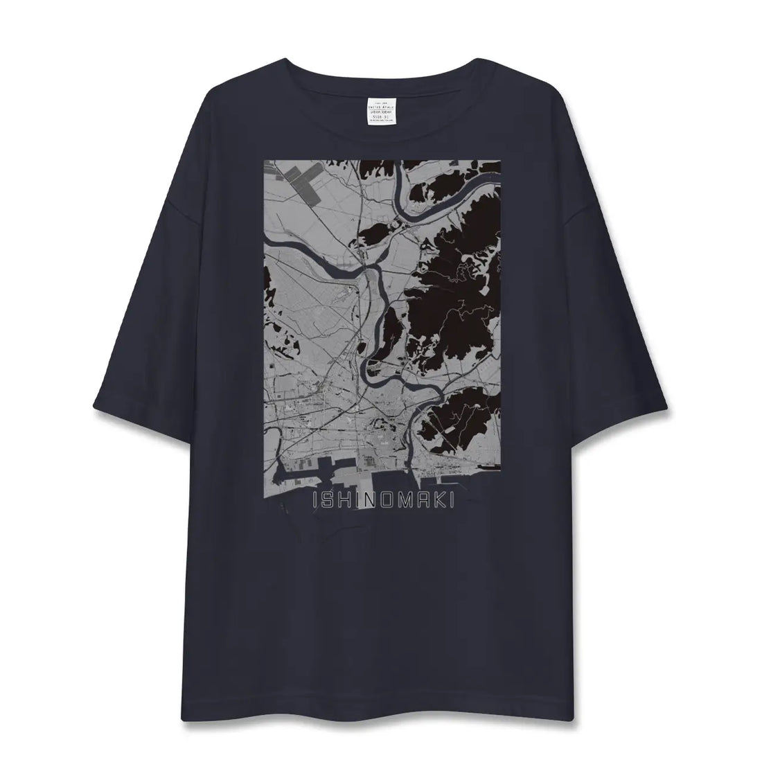 【石巻（宮城県）】地図柄ビッグシルエットTシャツ
