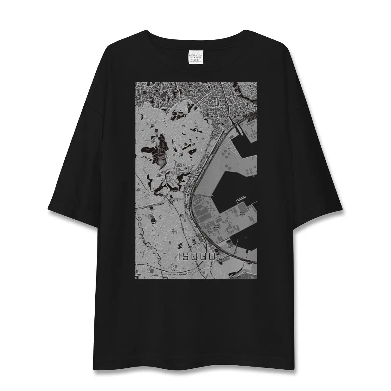 【磯子（神奈川県）】地図柄ビッグシルエットTシャツ