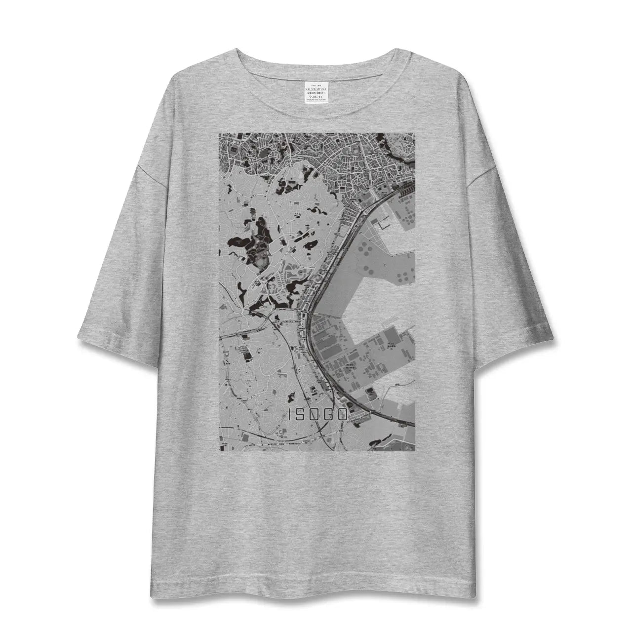 【磯子（神奈川県）】地図柄ビッグシルエットTシャツ