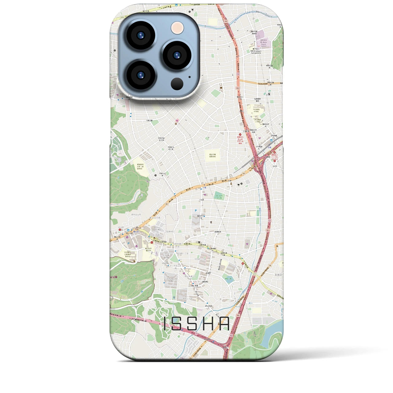 【一社】地図柄iPhoneケース（バックカバータイプ・ナチュラル）iPhone 13 Pro Max 用
