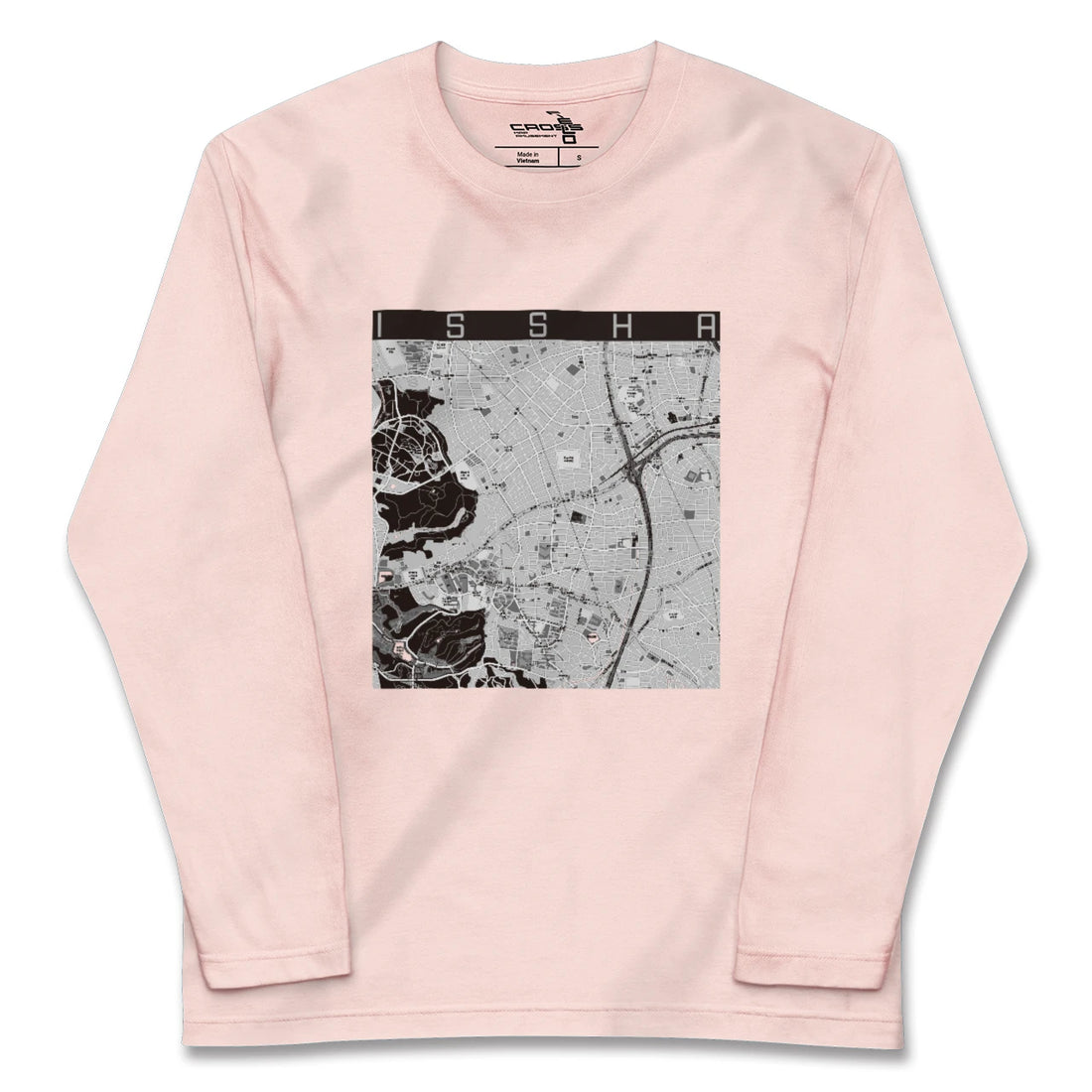 【一社(愛知県)】地図柄ロングスリーブTシャツ