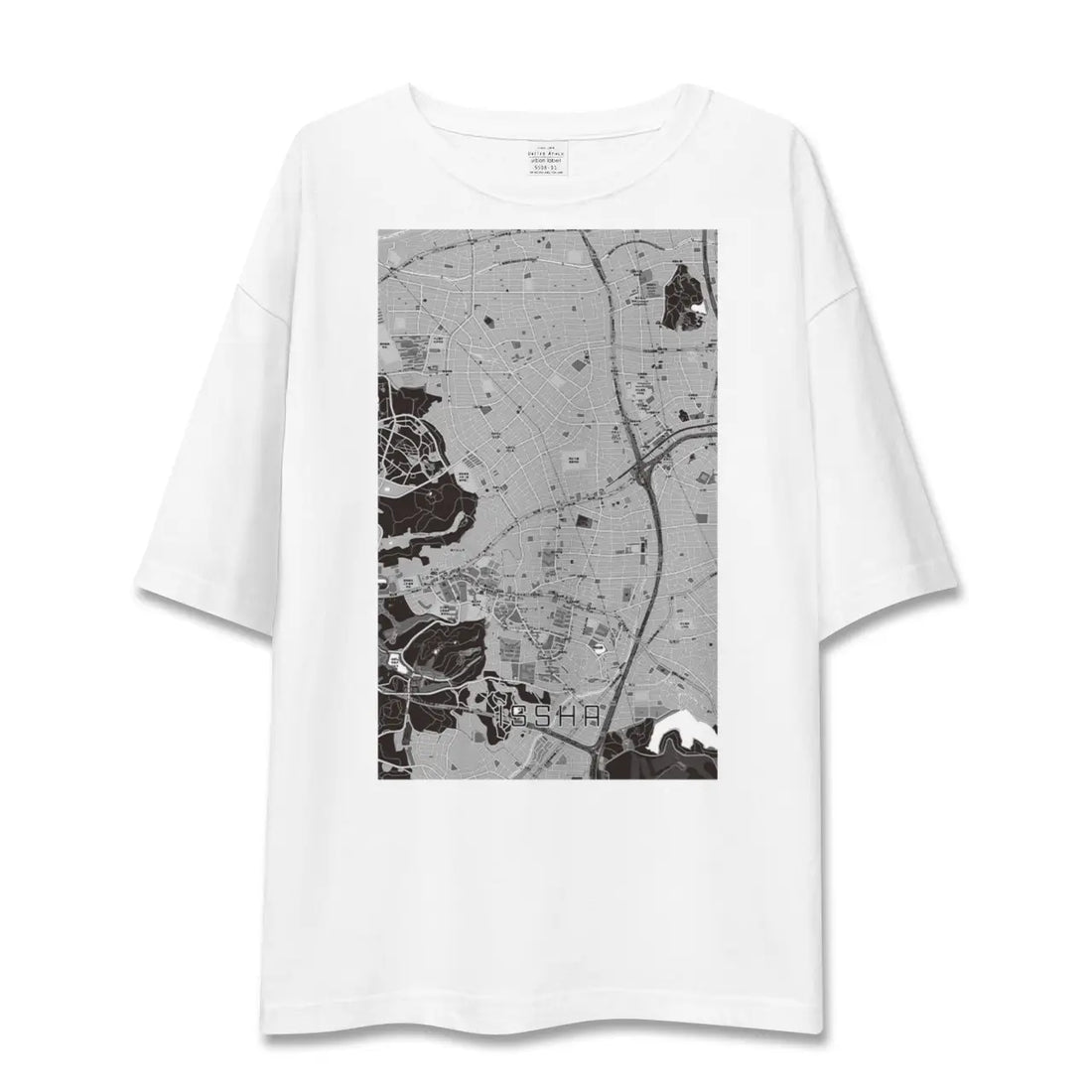 【一社（愛知県）】地図柄ビッグシルエットTシャツ