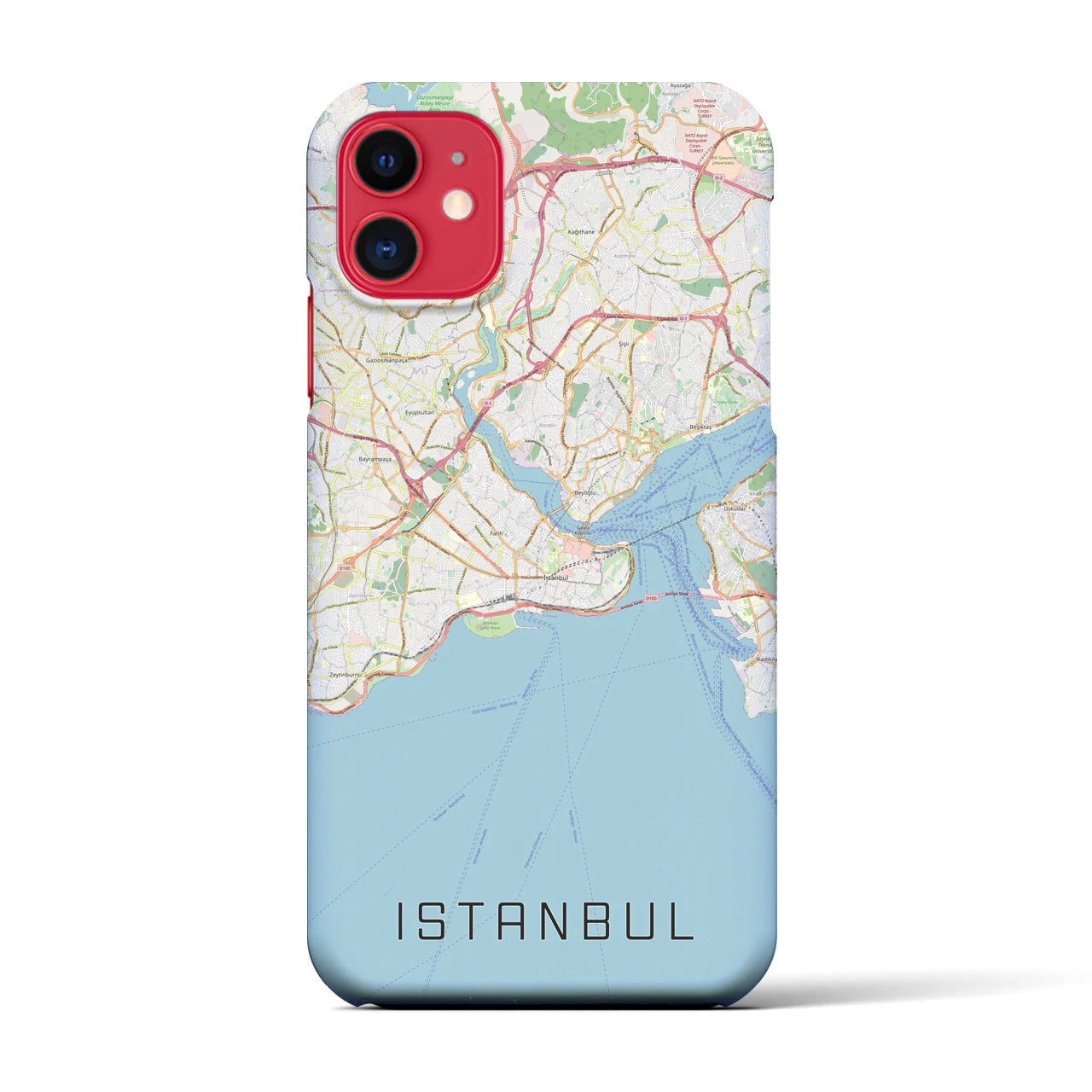 【イスタンブール】地図柄iPhoneケース（バックカバータイプ・ナチュラル）iPhone 11 用