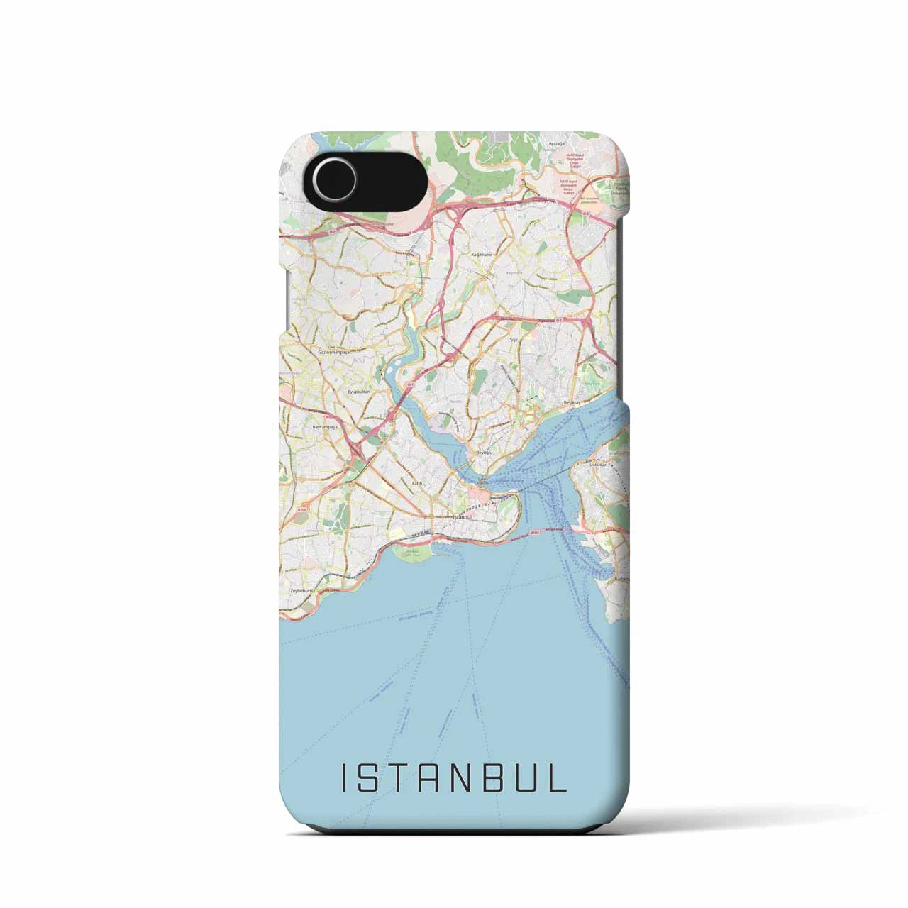 【イスタンブール】地図柄iPhoneケース（バックカバータイプ・ナチュラル）iPhone SE（第3 / 第2世代） / 8 / 7 / 6s / 6 用