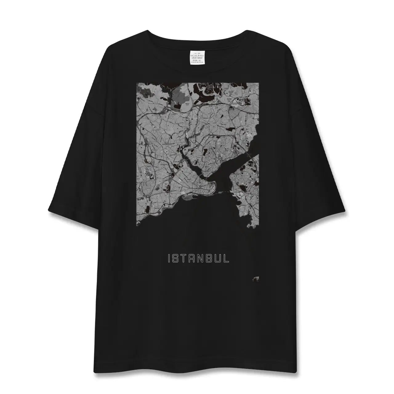 【イスタンブール（トルコ）】地図柄ビッグシルエットTシャツ